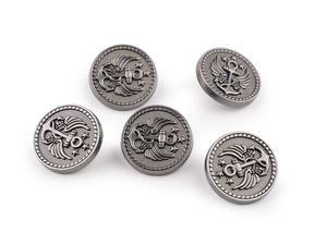 Premium Antique Nickel Metal Buttons with Matte Finish – Sizes 28L, 32L, 36L