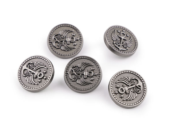 Premium Antique Nickel Metal Buttons with Matte Finish – Sizes 28L, 32L, 36L