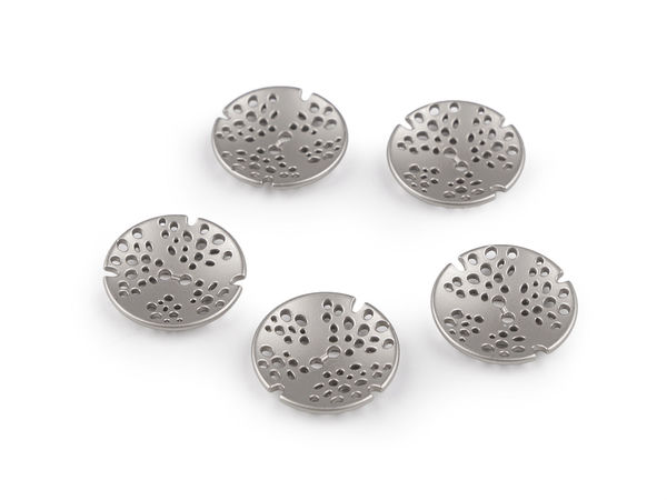 Premium Perforated Metal Buttons - Elegant Convex Design for Coats, Jackets & Cardigans