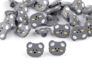 Teddy Bear Kids Buttons for Sewing & Crafts - Size 24 (15mm) Decorative Fasteners for Sweaters, Jackets, and Children's Apparel