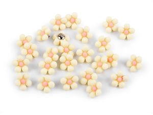 3D Flower Button with Metal Eyelet Shank (14mm / Size 22L) - Premium Decorative Sewing Fasteners for Children's Wear, Sweaters, & Accessories