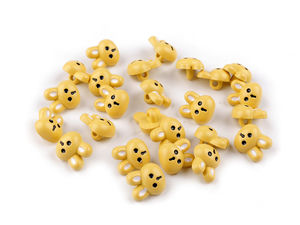 Cute Rabbit Shaped Novelty Buttons for Kids' Clothing & Crafts - Playful Animal Fasteners in Assorted Colors