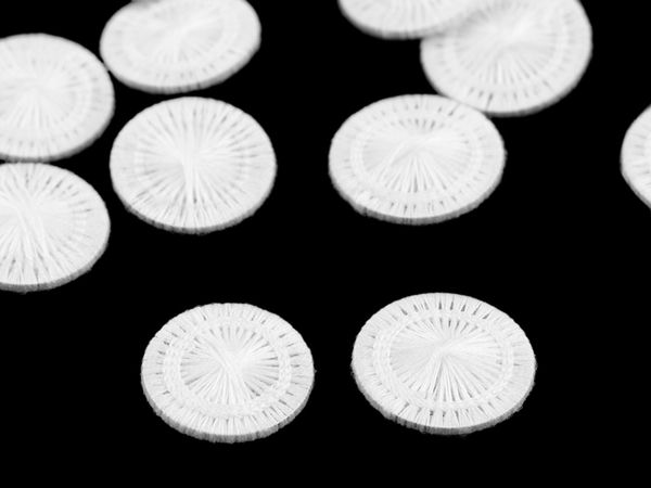 Czech Traditional Thread Buttons for Bed Linen and Workwear - Premium Cotton Wrapped White Fasteners, Sizes 24 & 26