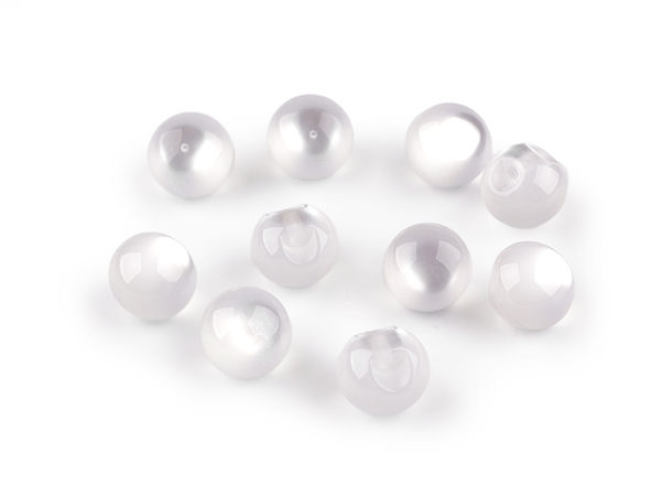Premium Cat's Eye & Pearl Sew-On Buttons - 11mm Round Fasteners for Wedding Dresses, Blouses, Knitwear & Crafts