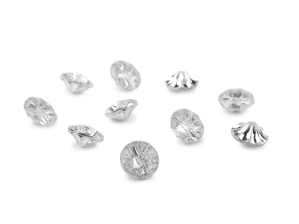 Crystal-Style Plastic Shank Buttons for Bridal, Blouses & Accessories - Sizes 20, 24, 28