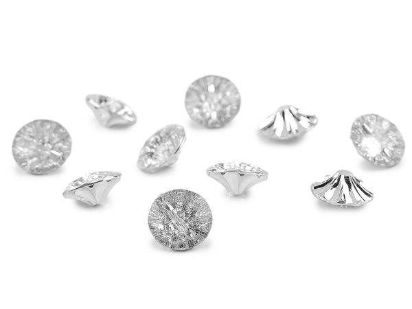 Crystal-Style Plastic Shank Buttons for Bridal, Blouses & Accessories - Sizes 20, 24, 28