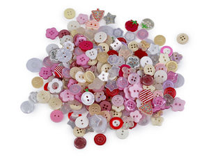 Premium Assorted Craft & Sewing Buttons - 500-Piece Multi-Size Haberdashery Fasteners Mix for Garment Design, DIY Projects, and Accessories