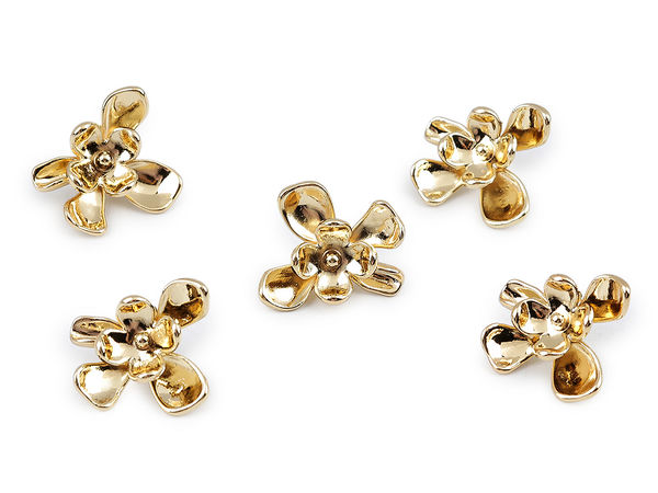 Premium Flower Design Metal Buttons for Jeans & Denim - 32 & 40 Sizes, Nickel & Classic Gold