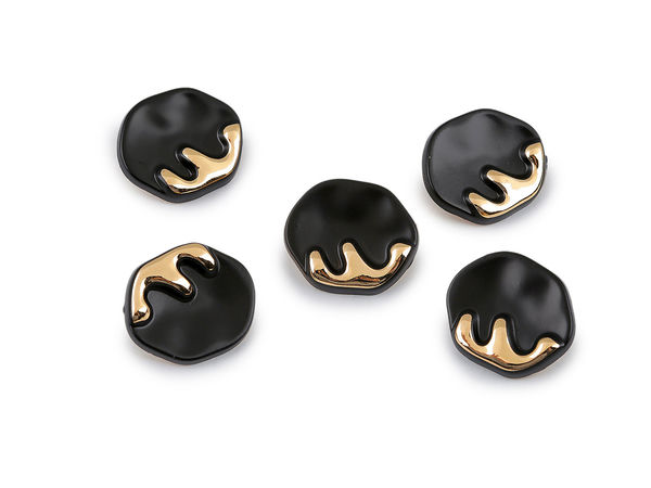 Premium Metal Shank Buttons with Ornate Design - Size 36 (23mm) for Jeans, Jackets, and Heavy Outerwear