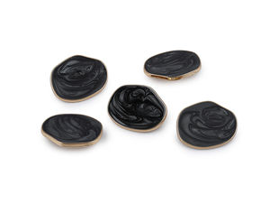 Elegant Metal Buttons with Imitation Mother of Pearl Design - Premium Haberdashery Fasteners for Blazers, Coats & Jeans, Sizes 46 & 58