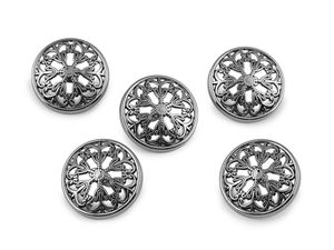 Premium Metal Filigree Buttons for Denim and Jackets - Multiple Sizes & Finishes
