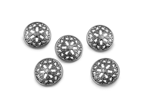 Premium Metal Filigree Buttons for Denim and Jackets - Multiple Sizes & Finishes