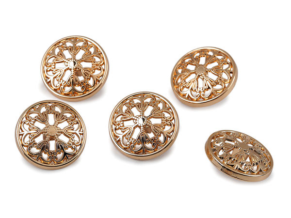 Premium Metal Filigree Buttons for Denim and Jackets - Multiple Sizes & Finishes
