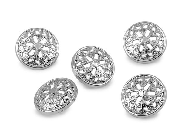 Premium Metal Filigree Buttons for Denim and Jackets - Multiple Sizes & Finishes