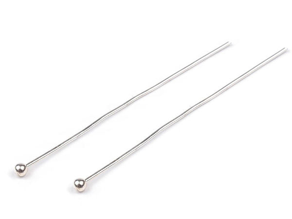 Premium 40mm Ball Head Pins for Jewelry Making, Malleable Metal Headpins for DIY Crafting & Earrings