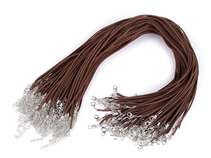 Premium Eco-Leather Necklace Cord with Clasp - 3mm x 45cm Pendant Cord