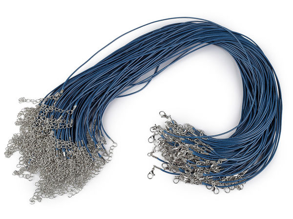 Premium Braided Necklace Cord with Lobster Clasp and Adjustable Extension Chain (45cm)