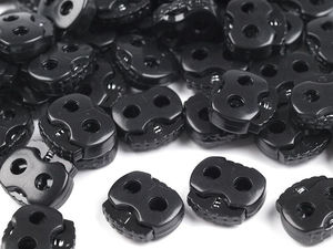 Large 2-Hole Cord Lock Stopper Toggles (20x20 mm) – Premium Plastic Drawstring Fasteners