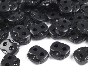 Premium 2-Hole Plastic Cord Lock Stopper Toggles (15x15mm) | Durable Drawstring Fasteners for Hoodies, Apparel, and Bags