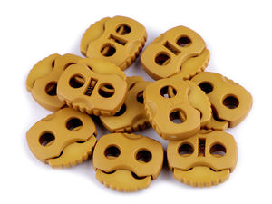 Premium Nylon 2-Hole Cord Lock Stopper Toggles (20x20mm) - Multi-Purpose Drawstring Fasteners