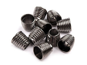 Premium Metal Crimp Cord End Caps (Ø 6.7mm) - Durable Serrated End Caps for Drawstrings, Hoodies, Jackets, and Haberdashery DIY Crafts