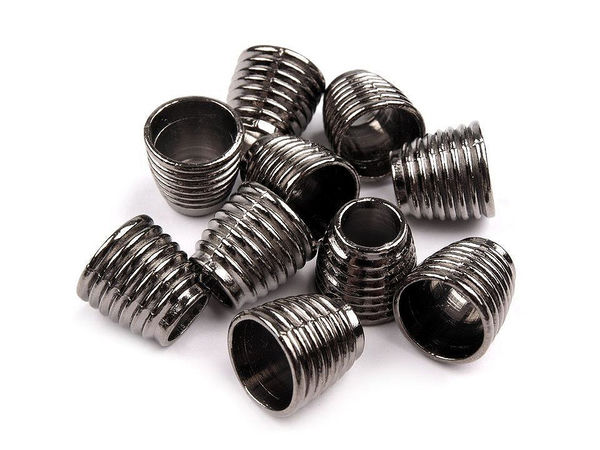 Premium Metal Crimp Cord End Caps (Ø 6.7mm) - Durable Serrated End Caps for Drawstrings, Hoodies, Jackets, and Haberdashery DIY Crafts