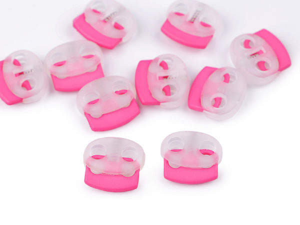 Premium Double-Hole Plastic Cord Locks (17x19mm) - Heavy-Duty Spring-Loaded Toggle Stoppers for Apparel, Backpacks & Outdoor Gear