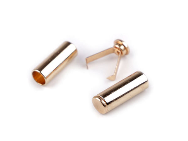 Round Metal Cord End Cap with Integrated Grip Teeth (Ø6mm) – Glue-Free Drawstring Fastener