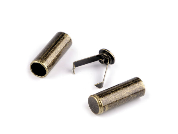 Round Metal Cord End Cap with Integrated Grip Teeth (Ø6mm) – Glue-Free Drawstring Fastener