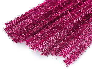 Premium Metallic Sparkle Chenille Pipe Cleaners – 6mm Lurex Fuzzy Wire Craft Sticks (30cm)
