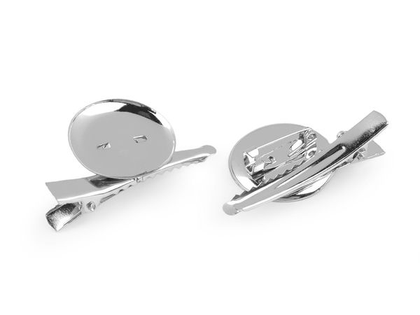 Premium Brooch Pin Back with Hair Clip Fastening 23x40 mm - DIY Jewelry Component