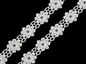 Premium Daisy Motif Guipure Lace Trim (20mm Width) - Elegant Floral Haberdashery Ribbon for Sewing, Apparel Embellishments, and DIY Crafts