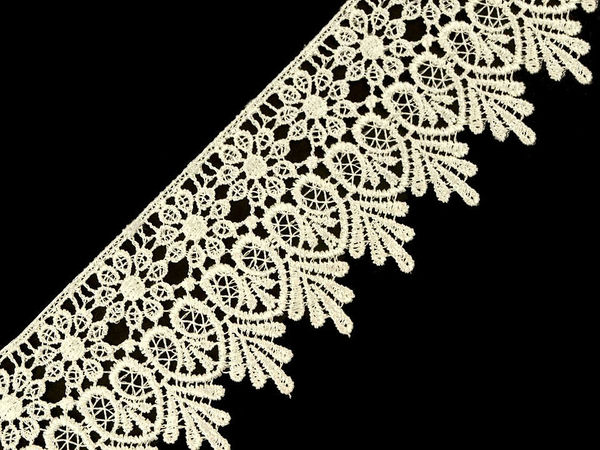 Premium Guipure Lace Applique Sewing Trim, 70mm Width (13.5m Roll)