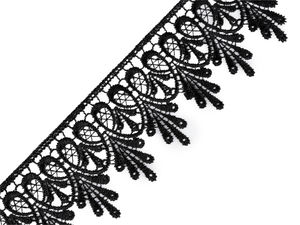 Guipure Lace Applique Sewing Trim - 55mm Elegant Floral Embroidery Ribbon for Dressmaking, Apparel & Home Decor