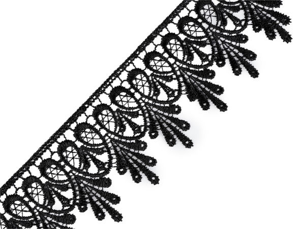 Guipure Lace Applique Sewing Trim - 55mm Elegant Floral Embroidery Ribbon for Dressmaking, Apparel & Home Decor