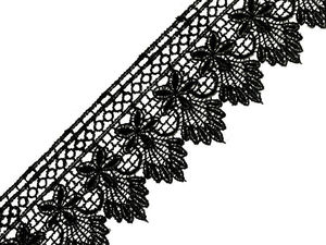 Premium Guipure Lace Applique Sewing Trim (55mm) - Elegant Floral Embroidery Ribbon for Bridal Wear, Dressmaking, and Crafts
