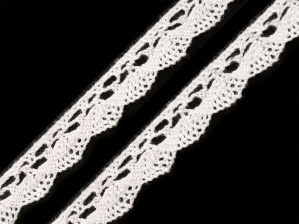 Premium Cotton Bobbin Lace Trim (15mm) - Elegant Decorative Border Ribbon for Apparel, Home Decor, and Crafts