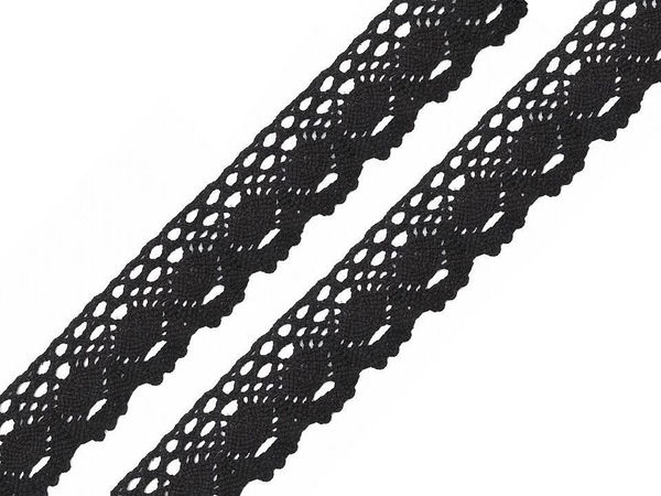Premium 35mm Cotton Bobbin Lace Trim – Elegant Decorative Border Ribbon for Apparel, Tablecloths, and Crafts