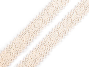 Premium Cotton Bobbin Lace Trim - 23mm Width for Sewing, Bridal, Home Decor & Scrapbooking
