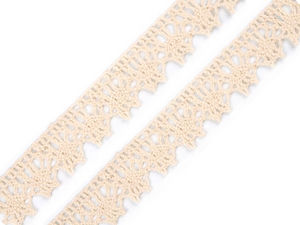 15mm Premium Cotton Bobbin Lace Trim - Intricate Patterned Border Lace for Sewing, Home Decor, and DIY Crafts