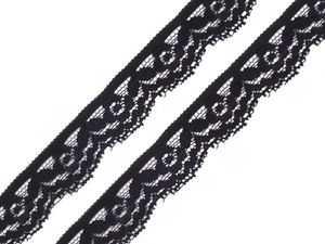 Premium Stretch Elastic Lace Trim - 20mm Wide High-Resilience Lace Ribbon for Lingerie, Apparel, and Crafts (25m Roll)