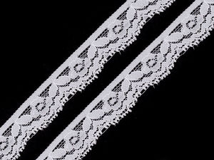 Premium Stretch Elastic Lace Trim - 20mm Wide High-Resilience Lace Ribbon for Lingerie, Apparel, and Crafts (25m Roll)