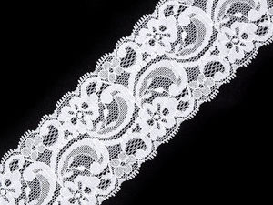 Premium Stretch Elastic Lace Trim (55mm) - Multi-Use Decorative Stretch Lace Ribbon for Apparel, Lingerie, and DIY Crafts