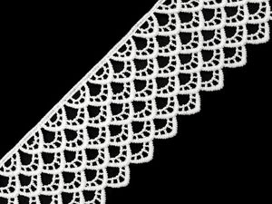 Premium Guipure Lace Applique Trim (60mm) - Elegant Floral Sewing Ribbon for Fashion & Home Decor