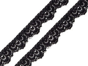 Premium Stretch Elastic Lace Trim (16mm) - Elegant Decorative Border Ribbon for Lingerie, Apparel, and Home Textiles