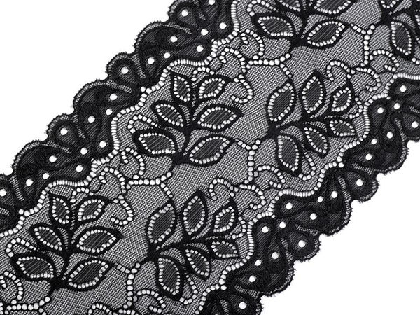Premium Stretch Elastic Floral Lace Ribbon (16 cm) - Elegant Petal Pattern for Blouses, Skirts, and Dresses