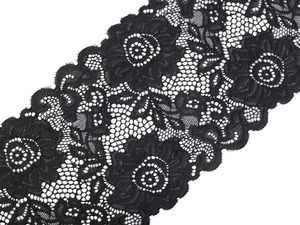 Premium Stretch Floral Elastic Lace Trim (14cm Width) for Apparel and Crafts