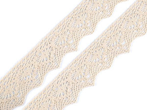 Premium Cotton Bobbin Lace Trim - 46mm & 56mm Widths for Sewing, Crafts, and Home Decor