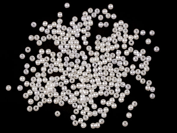 Premium Glance 3mm High-Gloss Plastic Pearl Beads for Jewelry & Dress Embellishment