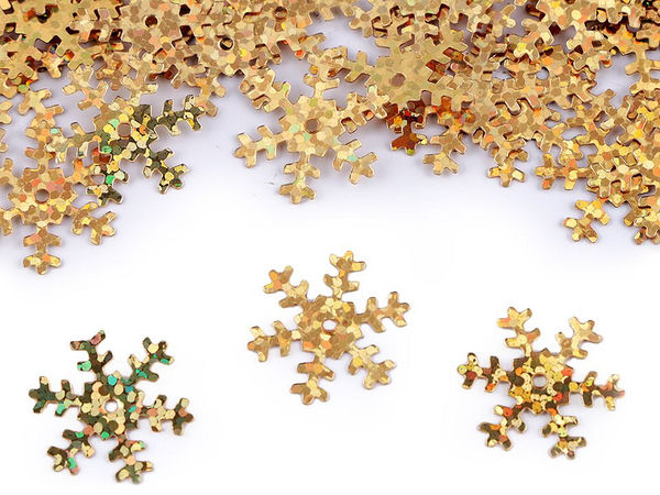Holographic Snowflake Sequins & Confetti - Ø19 mm (10g / Approx. 210 pcs) for Christmas & Holiday Crafts